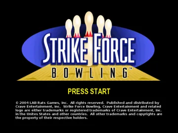 Strike Force Bowling screen shot title